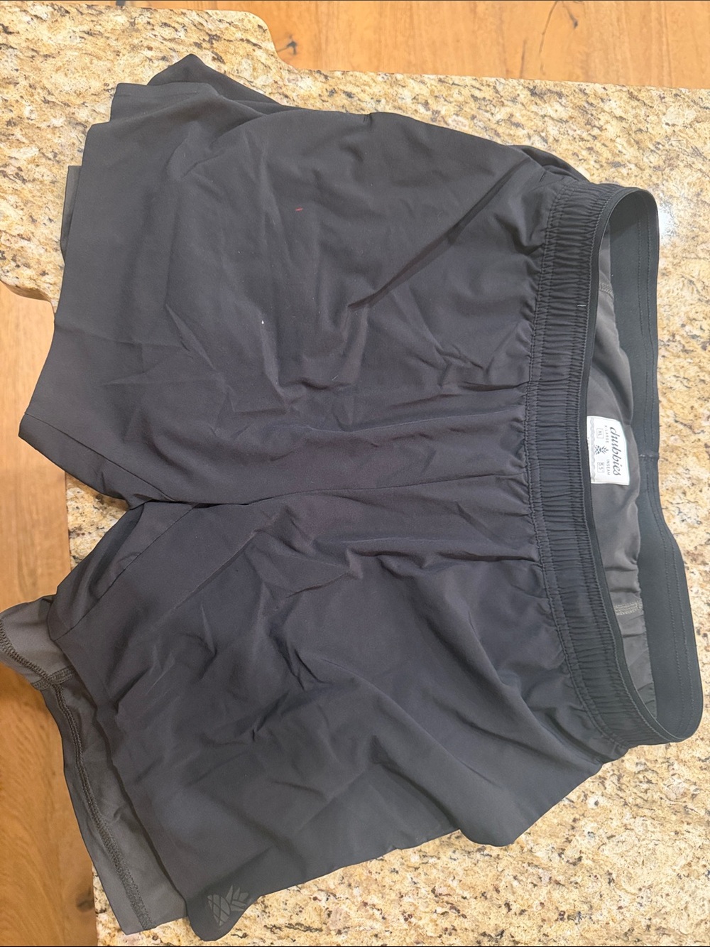 chubbies Black Athletic men’s Shorts with liner